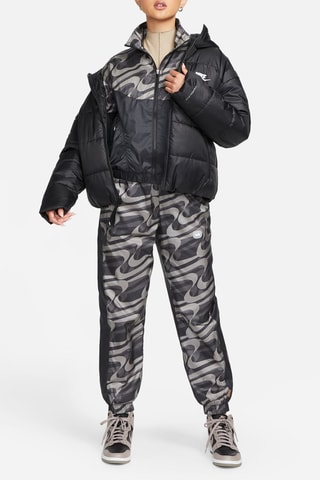 Gewatteerde Jas met Capuchon Nike Sportswear Therma-FIT Repel- Zwart