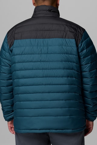 Gewatteerde Jas met Capuchon Powder Lite™ - Pauwblauw en Zwart