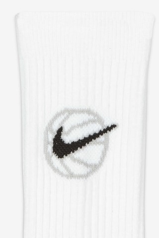 3 Paar Basketbalsokken - Wit - Nike