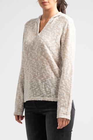 T-shirt met Capuchon Doglio - Gemêleerd Beige