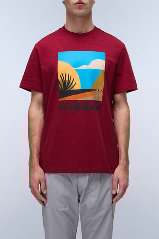 T-shirt S Arbia - Gemêleerd Bordeauxrood