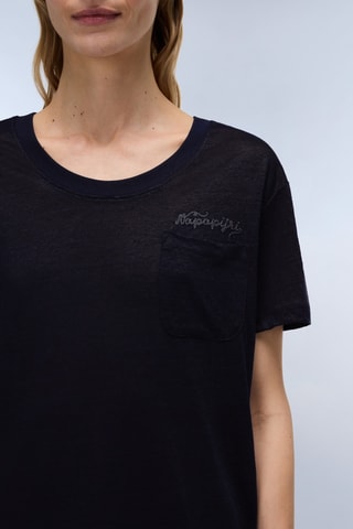 Linnen T-shirt S Ete - Zwart