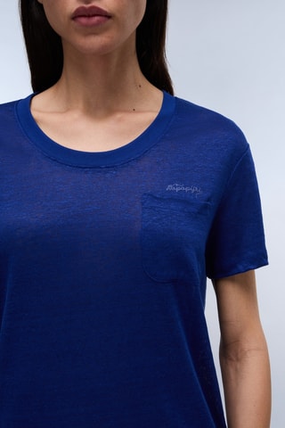 Linnen T-shirt S Ete - Koningsblauw