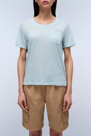 Linnen T-shirt S Ete - Lichtblauw