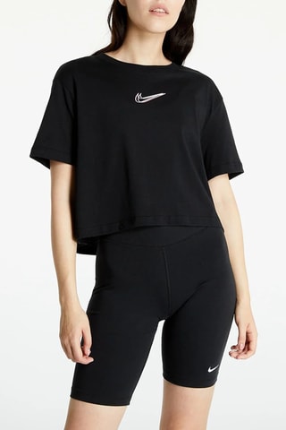 T-shirt cropped - Zwart - Nike