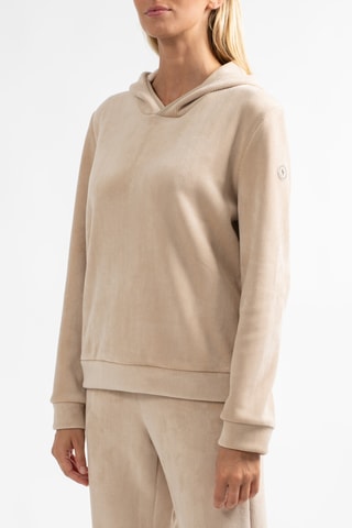 Velours Sweater met Capuchon Dooltin - Beige
