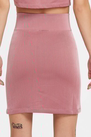 Rechte Velours Rok - Oudroze en wit - Nike