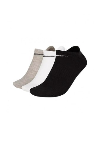 3 Paar Enkelsokken - Wit, Zwart en Gemêleerd lichtgrijs- Nike