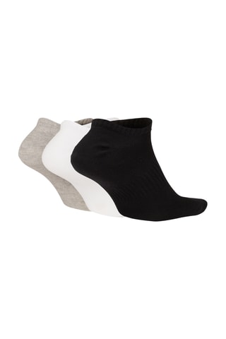3 Paar Enkelsokken - Wit, Zwart en Gemêleerd lichtgrijs- Nike