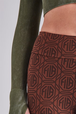 Legging Hoge Taille - Bruin en Antraciet - Fila