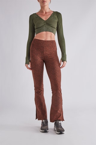 Legging Hoge Taille - Bruin en Antraciet - Fila