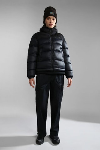 Gewatteerde Jas met Capuchon A-Hornelen - Zwart