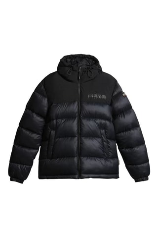 Gewatteerde Jas met Capuchon A-Hornelen - Zwart