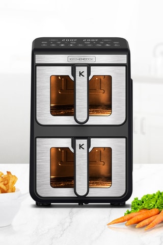 Double friteuse à air verticale - 11 l - 7 programmes