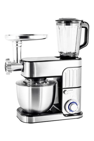 Robot pétrin 3-en-1 - 5,5 l - 1300 W - 6 vitesses - Argenté