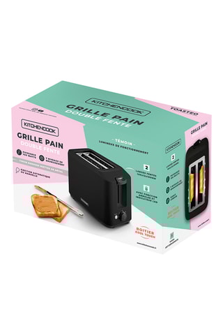 Grille-pain - 700 W - 2 fentes - Noir