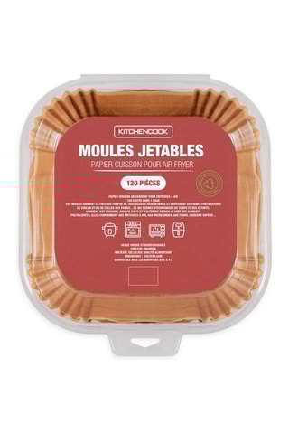 Moules jetables papier cuisson pour cuisson air fryer - 120 pièces
