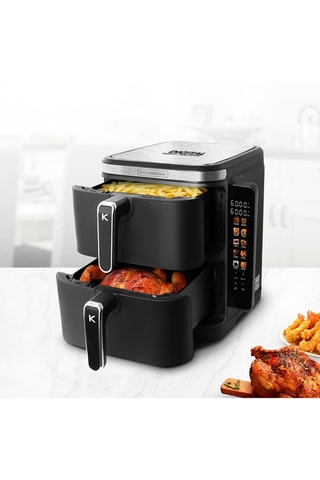 Double friteuse à air verticale - 12 l - 12 programmes