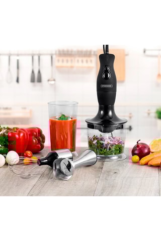 Mixeur plongeant 3-en-1 - 700 ml - 400 W - 2 vitesses - Noir