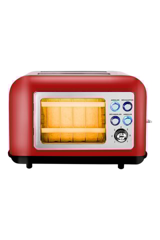 Grille-pain - 800 W - 2 fentes - Rouge