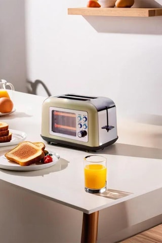 Grille-pain - 800 W - 2 fentes - Beige