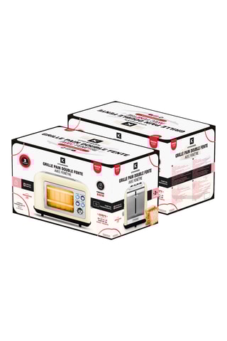 Grille-pain - 800 W - 2 fentes - Beige