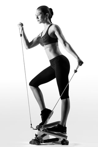 Stepper avec compteur et cordes élastiques - 110 kg