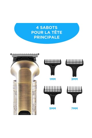 Tondeuse en acier inoxydable - 5 W - 160 min d'autonomie