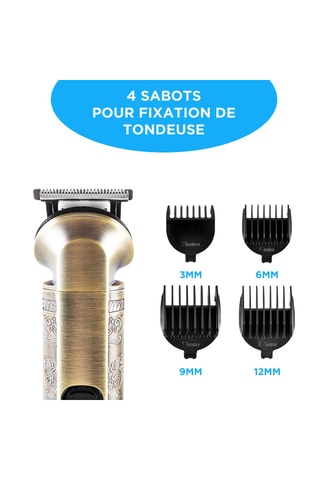 Tondeuse en acier inoxydable - 5 W - 160 min d'autonomie