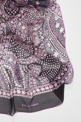 Foulard en soie Kate - Noir et rose