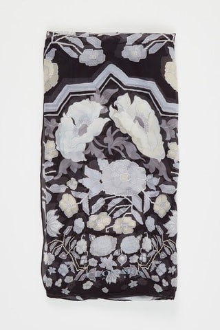 Foulard en soie Matador - Noir et ivoire