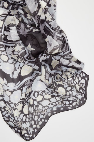 Foulard en soie Matador - Noir et ivoire