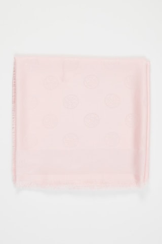 Foulard en soie et laine Logo - Rose