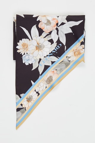 Bandeau en soie Marcia - Noir et ciel