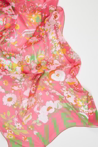 Echarpe en soie Love - Fuchsia