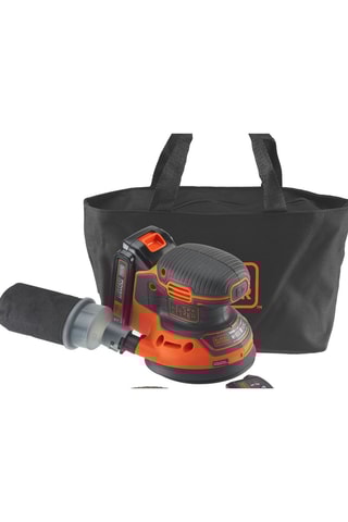 Levigatrice rotorbitale senza cavo e senza batteria - 3 fogli abrasivi - Custodia inclusa