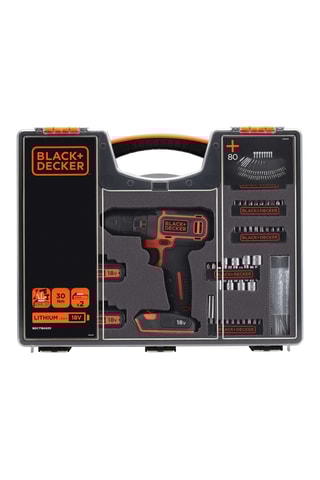 Perceuse-visseuse à percussion sans fil - 18 V - 80 accessoires - Malette