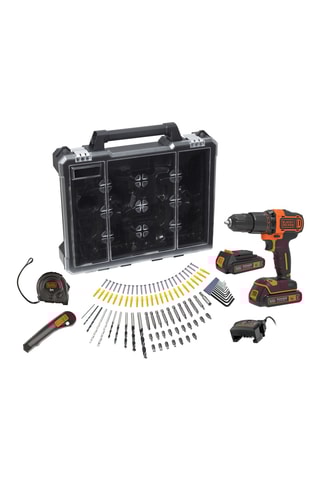 Perceuse à percussion sans fil - 18 V - 100 accessoires - Malette