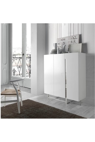 Credenza 3 ante - Bianco - 120 x 42 x 135 cm
