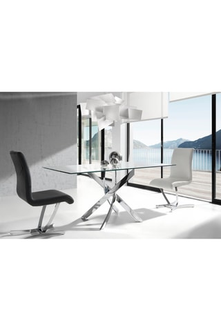 Tavolo da pranzo in vetro -  180 x 75 x 95 cm