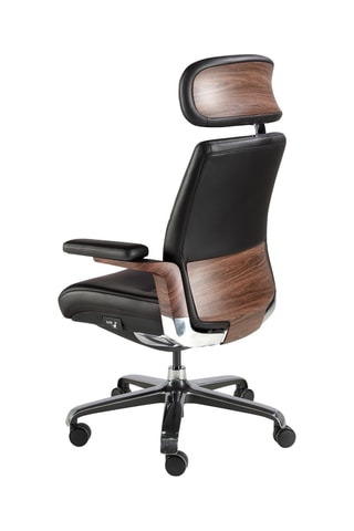 Sedia da ufficio in legno - 74 X 70 X 118 cm - Rivestimento in similpelle