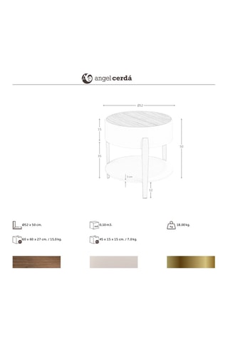 Tavolino in noce  - 50 x 50 x 50 cm