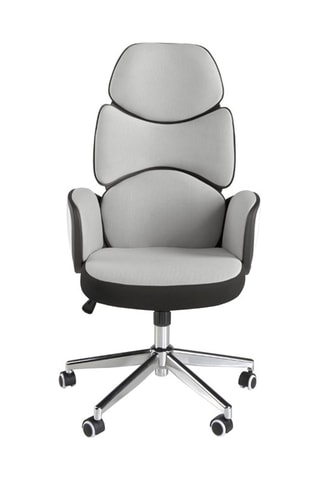 Sedia da scrivania con ruote - 
Bianco e nero