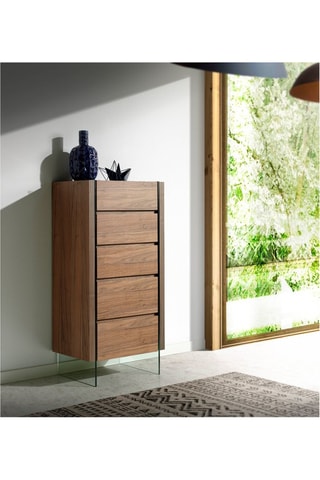 Cassettiera 5 cassetti - 58 x 39 x 119 cm