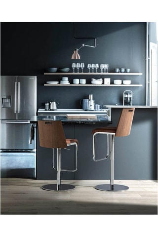 Sgabello da bar - Marrone e argentato