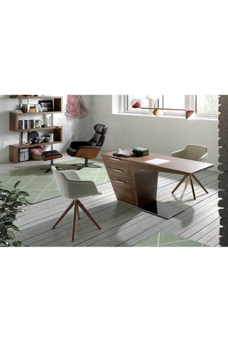 Sedia girevole - Bianco e neutro