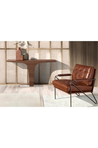 Poltrona - Cognac - In pelle