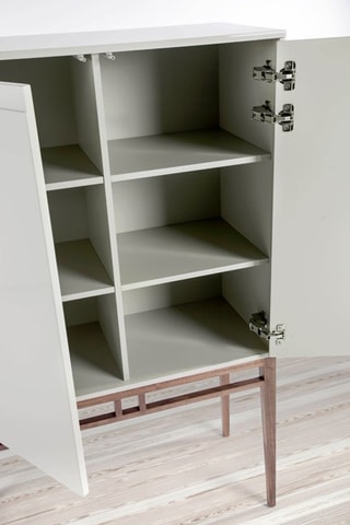 Credenza 2 ante - Bianco e neutro - 90 x 40 x 150 cm