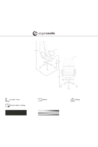 Poltrona da ufficio -  57 x 68 x 113 cm