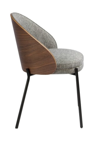 Sedia in legno placcato noce